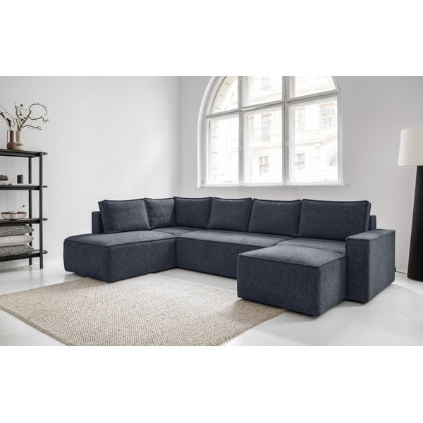 Tmavě modrá rozkládací rohová pohovka (levý roh) Brave Dave – Miuform-image-4