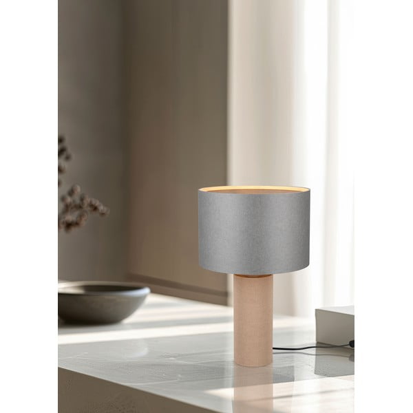 Šedo-béžová stolní lampa (výška 48 cm) Canio – Trio-image-1
