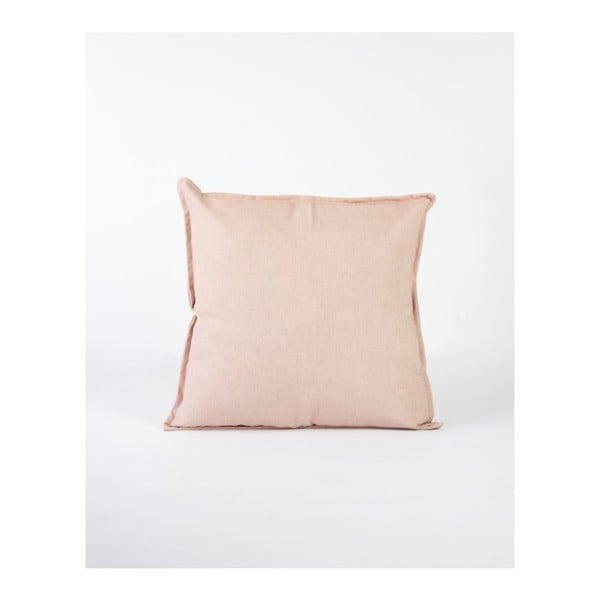 Světle růžový povlak na polštář s příměsí lnu Surdic, 45 x 45 cm