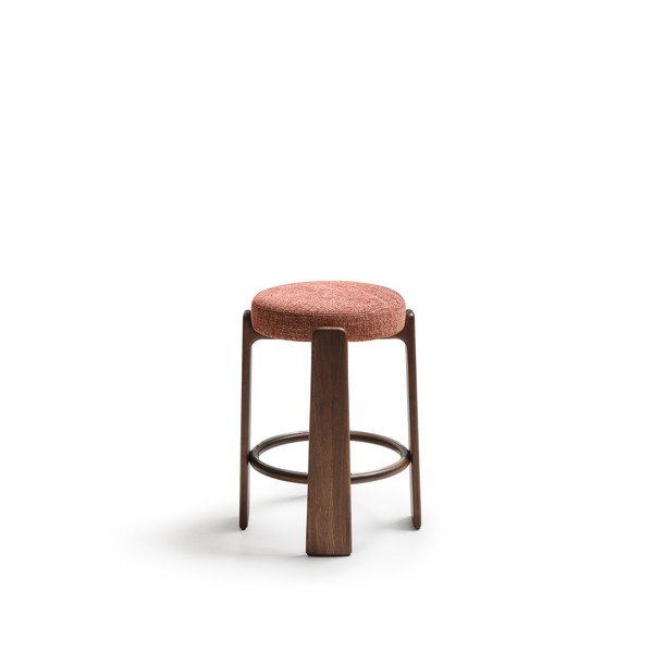 Barová stolička z jasanového dřeva v terakotové barvě/v tmavě přírodní barvě (výška sedáku 65 cm) Granite – Kave Home-image-2