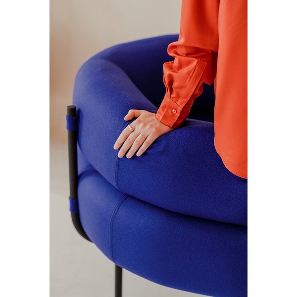 Modré vlněné křeslo Ubi – noo.ma-image-4