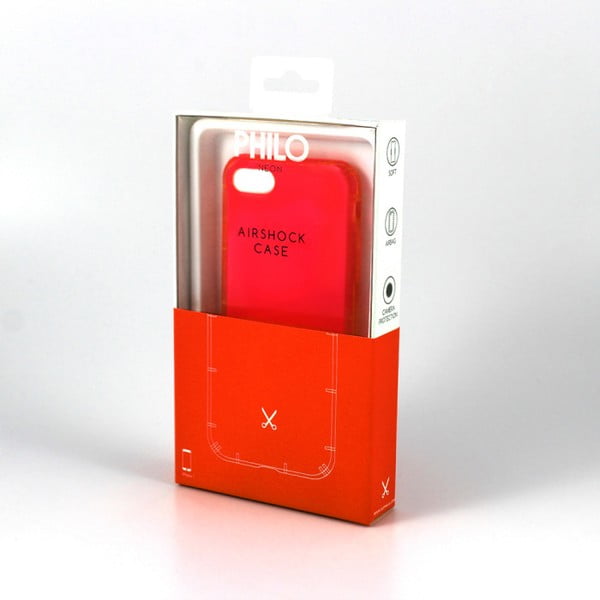 Červený ochranný kryt pro iPhone 7 a 8 s ochranou Air Shock Philo Smart