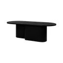 Černý konferenční stolek s deskou v dubovém dekoru 50x115 cm Looi – noo.ma