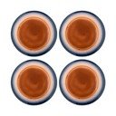 Modré/oranžové talíře v sadě 4 ks z kameniny ø 27 cm Tatum – Bloomingville