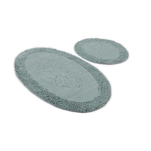 Světle zelené koupelnové předložky v sadě 2 ks 100x60 cm Piante – Foutastic-image-2