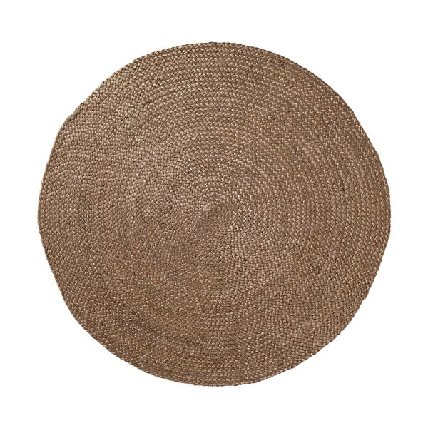 Jutový koberec Dip Ø100 cm, hnědý