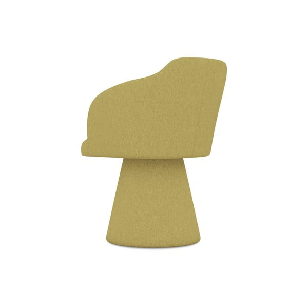 Žluté čalouněné jídelní křeslo Kanoa – Makamii-image-2