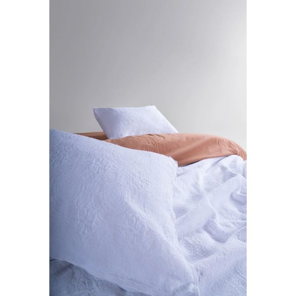 Bílý set přehozu a povlaku na polštář z žakáru 180x240 cm Jacquard – Mila Home Luxury-image-3