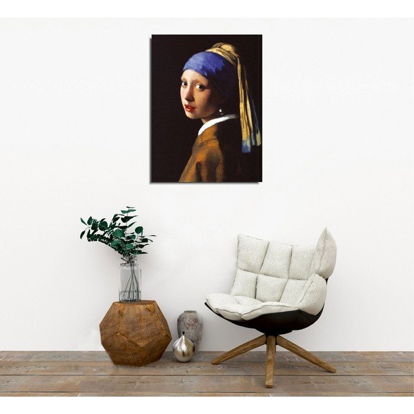 Nástěnná reprodukce na plátně Johannes Vermeer The Girl with Pearl, 30 x 40 cm-image-1