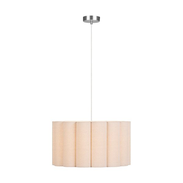 Béžové lněné závěsné svítidlo ø 45 cm Watton – House Nordic-image-2