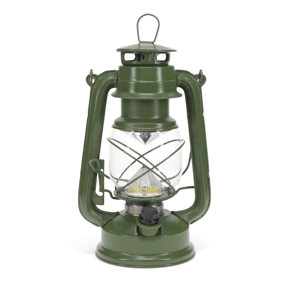Tmavě zelená LED lucerna na baterky (výška 36 cm) Hurricane – Rex London