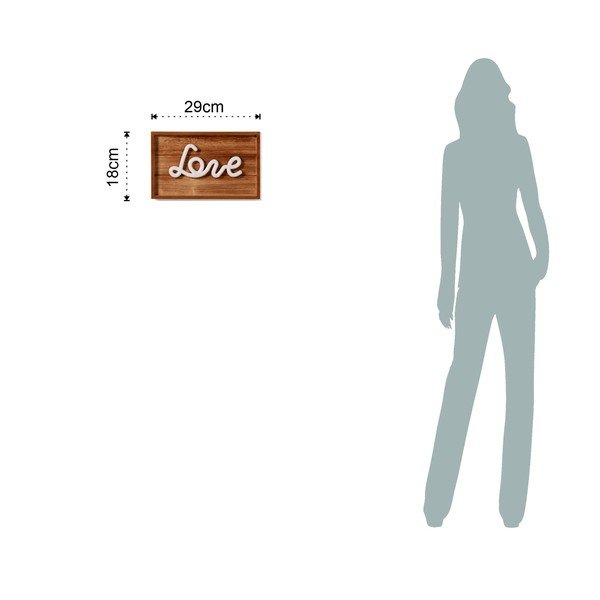 Světelná dřevěná dekorace Tomasucci Love-image-2