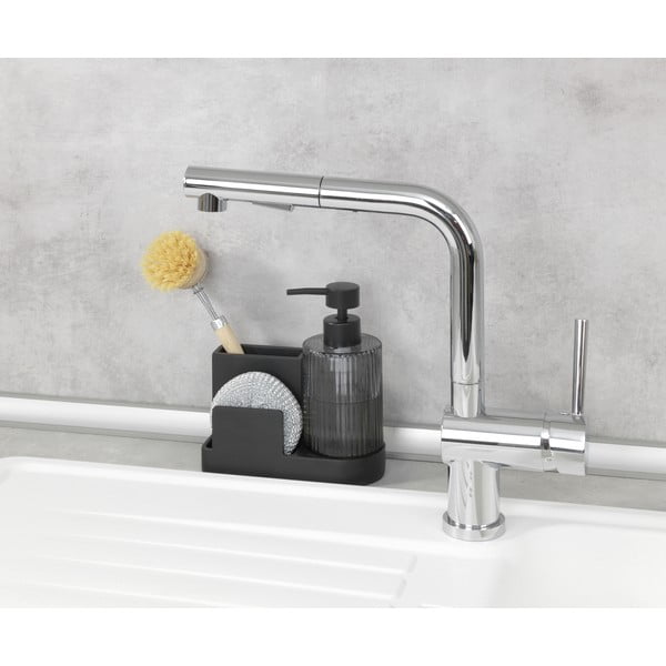 Černý polyresinový stojan na mycí prostředky Pina – Wenko-image-1