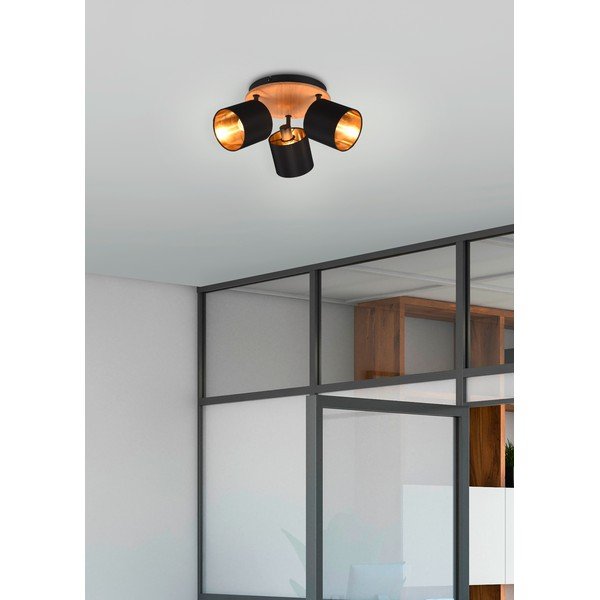 Bodové svítidlo v černo-přírodní barvě ø 12 cm Tommy – Reality-image-1