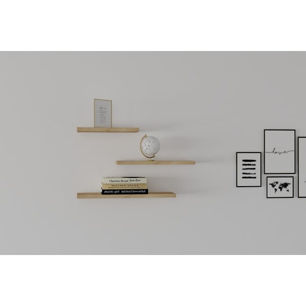 Police v dekoru dubu v sadě 3 ks Leila - Kalune Design-image-3