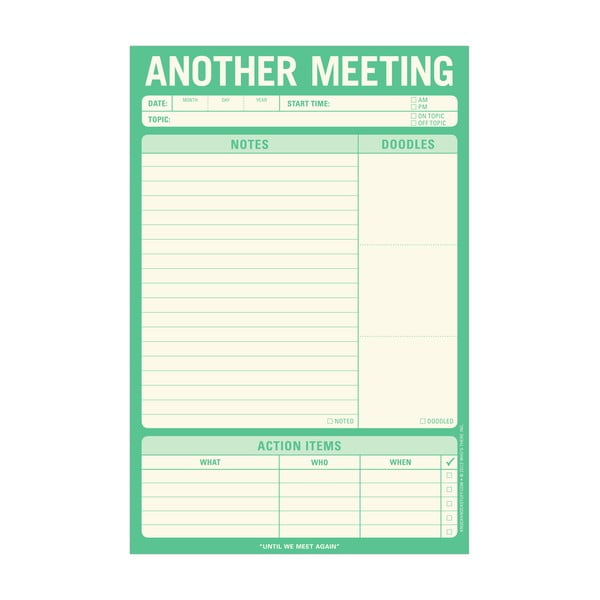 Zápisník na zaznamenávání schůzek Another Meeting