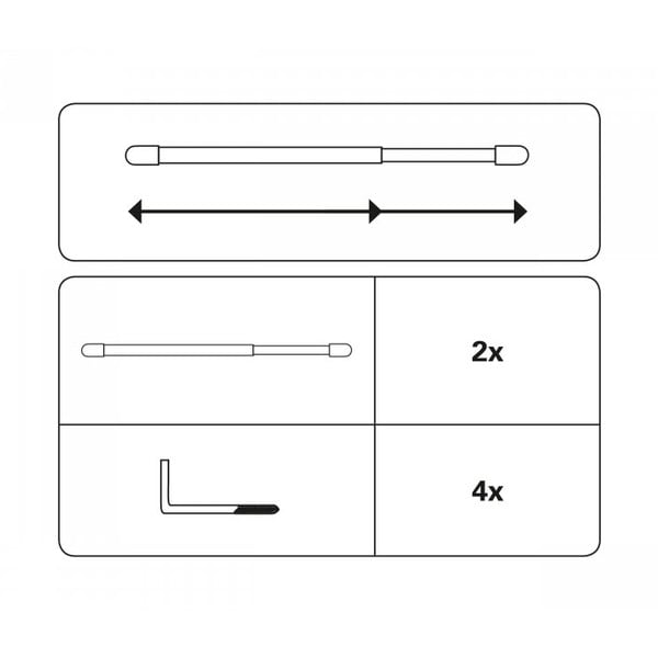 Kovová roztažitelná vitrážní tyč 50 - 70 cm - SP TREND-image-1