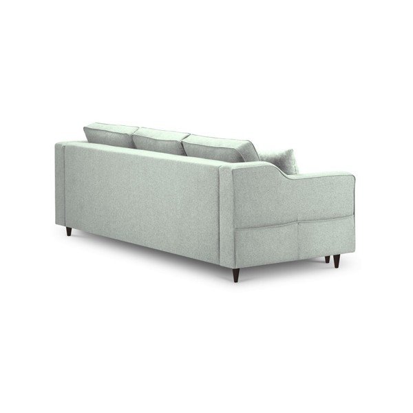 Světle zelená třímístná rozkládací pohovka s úložným prostorem Mazzini Sofas Narcisse-image-4