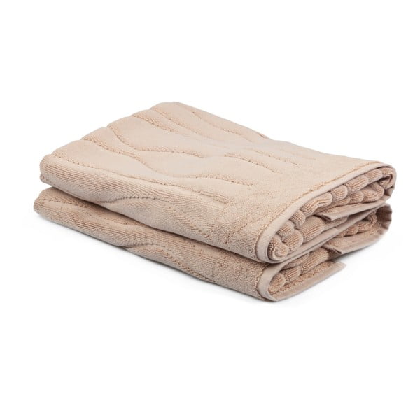 Sada 2 béžových ručníků Beverly Hills Polo Club Gartex, 50 x 75 cm