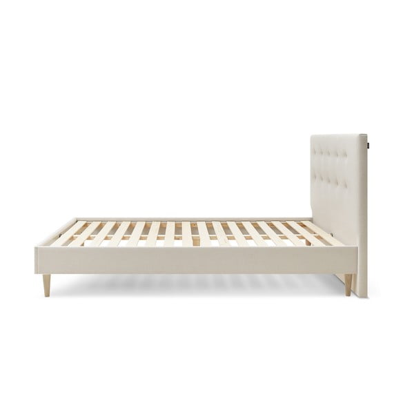 Béžová čalouněná dvoulůžková postel s roštem 180x200 cm Rory – Bobochic Paris-image-3