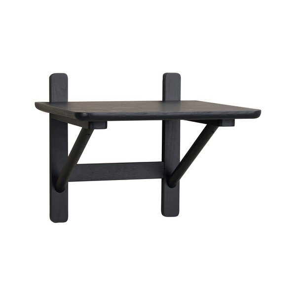 Černý noční stolek v dekoru dubu s poličkami Camrose - Rowico-image-2