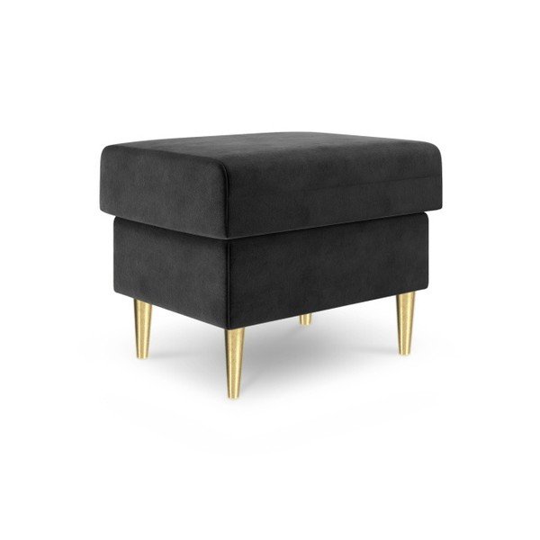 Tmavě šedý puf Mazzini Sofas Muguet, 60 x 45 cm