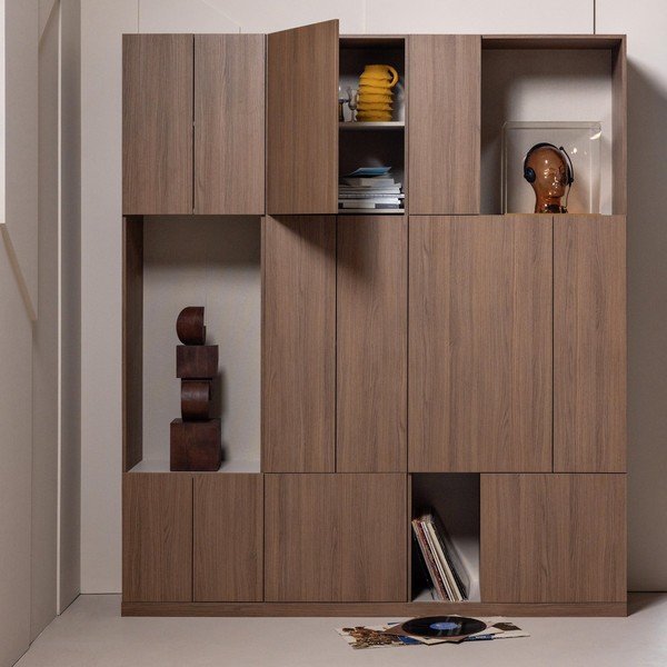 Modulární skříň v tmavě přírodní barvě 80x215 cm Build – WOOOD-image-1