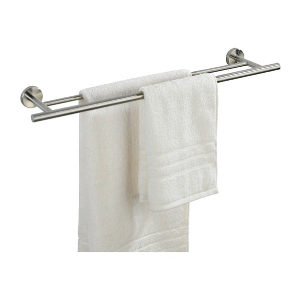 Nástěnný držák na ručníky z nerezové oceli v matně stříbrné barvě Bosio – Wenko-image-1