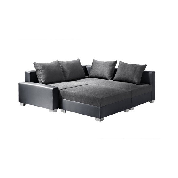 Antracitově šedá rohová pohovka s lůžkem na pravé straně INTERIEUR DE FAMILLE PARIS Aventure-image-1