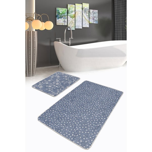 Modré koupelnové předložky v sadě 2 ks 100x60 cm - Minimalist Home World-image-2