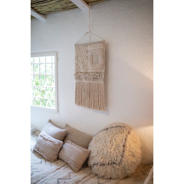 Bílý vlněný taburet Berber Soul – Lorena Canals-image-4