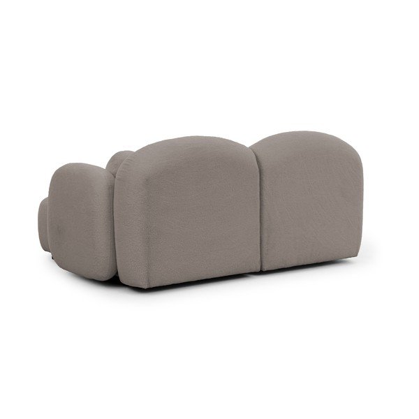 Šedá rohová pohovka z textilie bouclé (pravý roh/s lenoškou) Orbit – Ropez-image-3