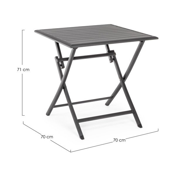 Hliníkový zahradní stolek 70x70 cm Elin – Bizzotto-image-3