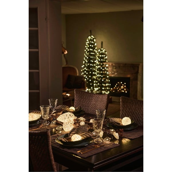 Bílá závěsná vánoční světelná dekorace ø 5 cm Celina – Sirius-image-3