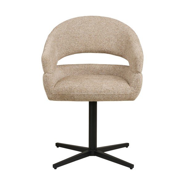 Béžové čalouněné jídelní křeslo s područkami Dover – House Nordic-image-2