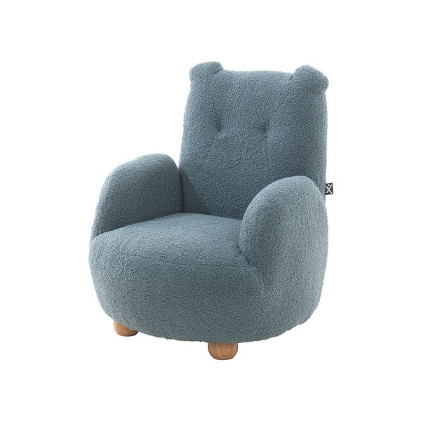 Modré dětské křesílko z textilie bouclé Rocky – Vipack