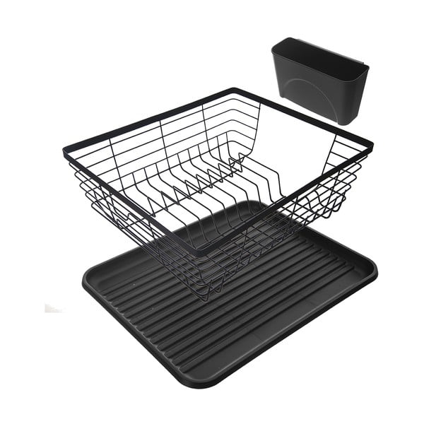 Černý kovový odkapávač 36x30,5 cm Radka – Orion-image-4