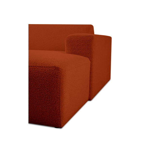 Modul pohovky z textilie bouclé v cihlové barvě (pravý roh) Roxy – Scandic-image-4