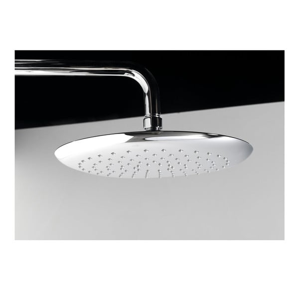 Mosazný sprchový set v leskle stříbrné barvě s termostatickou baterií s hlavovou sprchou a ruční sprchou 131 cm Solaris – Sapho-image-4