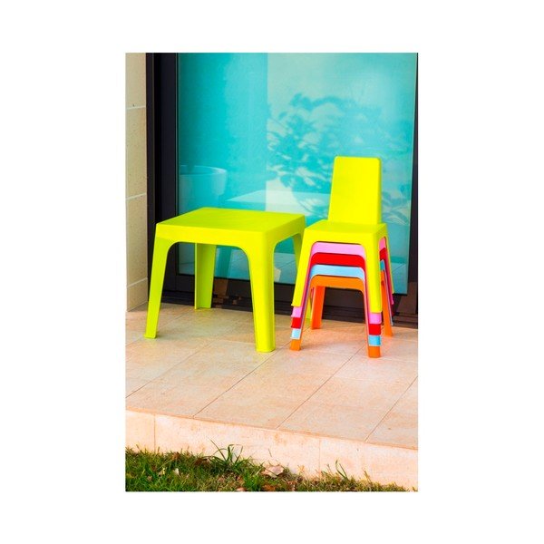 Modrý dětský zahradní set 1 stolu a 2 židliček Resol Julieta-image-3