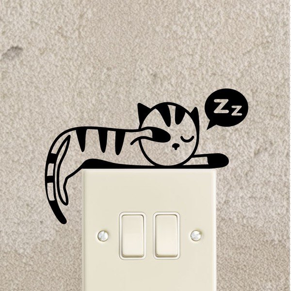 Samolepka Ambiance Sleeping Kitten