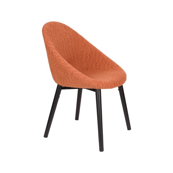 Oranžové čalouněné jídelní křeslo Fenna – Dutchbone