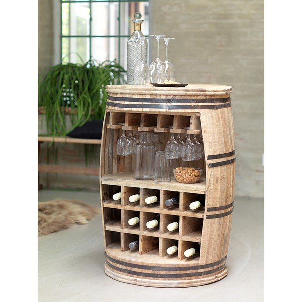 Vinotéka z mangového dřeva Canett Barrel-image-1