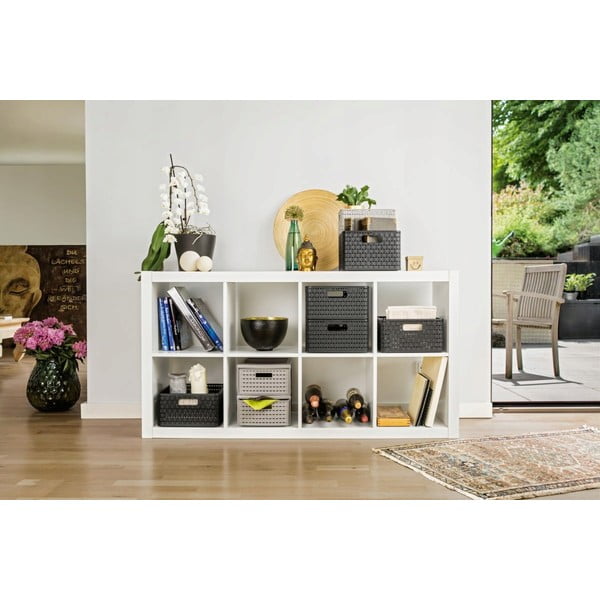 Bílý úložný košík z recyklovaného plastu Country - Rotho-image-4