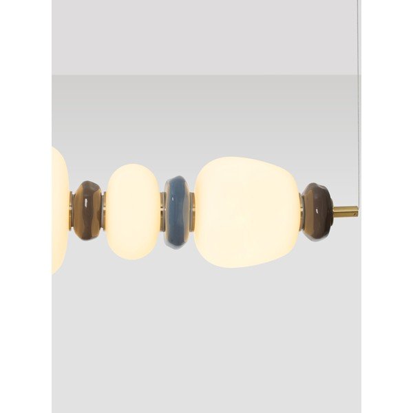 Bílé/ve zlaté barvě kovové LED stmívatelné závěsné svítidlo s porcelánovým stínidlem/se skleněným stínidlem Palo – Nova Luce-image-1