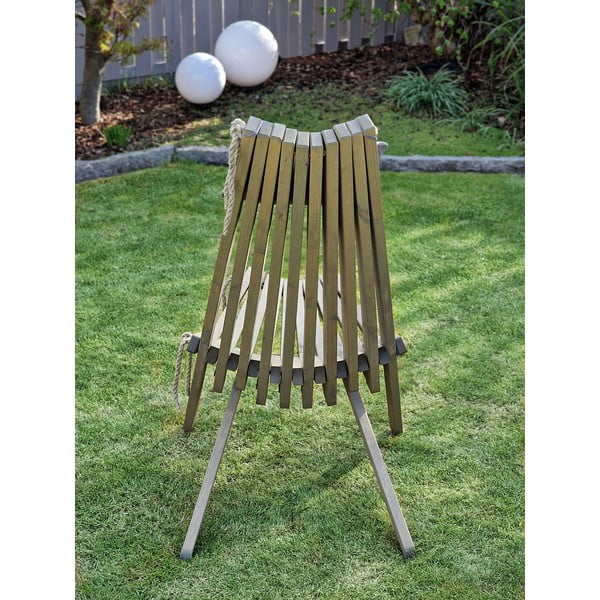 Šedé dřevěné zahradní křeslo Falun - Garden Pleasure-image-3