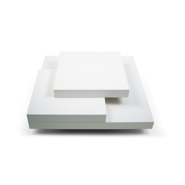 Bílý konferenční stolek 90x90 cm Slate - TemaHome-image-4