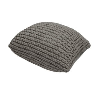 Šedý polštářový puf Bonami Essentials Knit