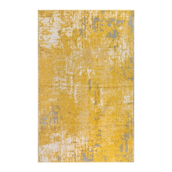 Oboustranný žluto-šedý koberec Vitaus Dinah, 77 x 200 cm