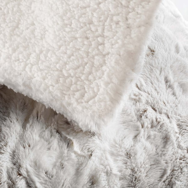 Šedobéžová deka z umělé kožešiny 180x220 cm Alaska – douceur d'intérieur-image-3